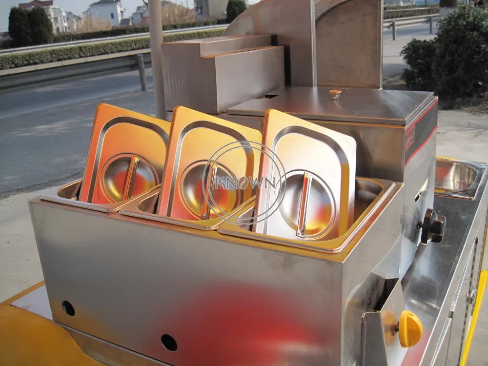 New design food trailer customized hotdog food kiosk mini mobile food cart for sale