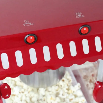 Popcorn Machine and Cart, 10-Cup Capacity, in Red (PCMC20RD13)
